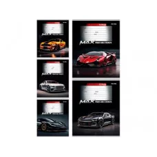 Тетрадь КЛЕТКА 24л. МАШИНА НА ЧЁРНОМ (24-5793) цвет.мелов.обл.. 225799