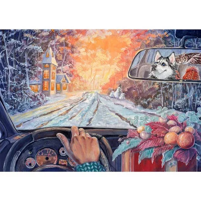 Холст с красками 30х40 см по номерам в коробке (30цв.) Дорога домой (арт. Х-7564)