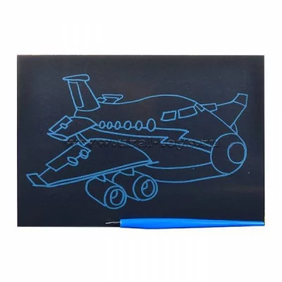 Гравюра А5 в пакете с ручкой. Радуга. Для малышей. САМОЛЁТ (Арт. Г-4899)