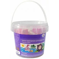 Мелки фигурные для асфальта Гамма "Малыш", ассорти, 16шт., пластиковое ведро 323083