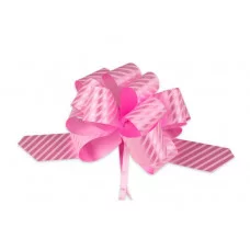 Бант-шар с принтом Полоски, 3 см, розовый БЛ-6495