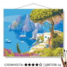 Картина  по номерам на холсте 50x40 Капри Знайленд КН50402053