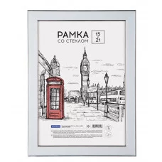 Рамка пластиковая 15*21см, OfficeSpace "Color", голубой 317292