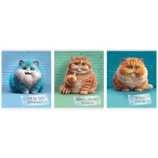 Тетрадь А5 48л "Осторожно, кот!" КанцЭксмо ТКК489299