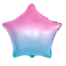 Шар (18\'\'/46 см) Звезда, Сиреневый, Градиент, 1 шт. 180175