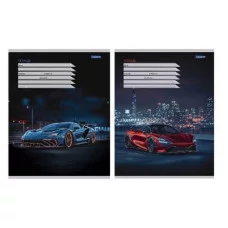 Тетрадь КОСАЯ ЛИНИЯ 12 л. РАЗНЫЕ АВТОМОБИЛИ - 3 (12-4154) цвет.мелов.обл. 12-4154