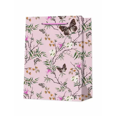Dream cards Пакет подарочный с мат. лам 31х42х12 см "Нежные бабочки", 210 г (Размер ХL) ППК-0027