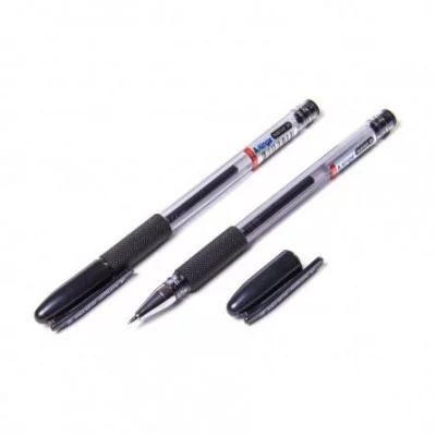 Ручка гелевая Alingar, "SOFT GEL", 0,6 мм, черная, металлизированный наконечник, резиновый грип