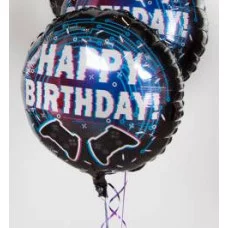 Шар (18\'\'/46 см) Круг, С Днем Рождения! (гейм-пати), 1 шт. 401623