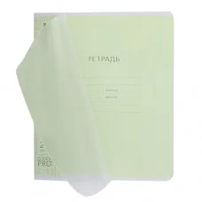 Тетрадь школьная ученическая с пластиковой обложкой на скобе ErichKrause Классика CoverPrо fizzy зеленая А5+ 24 листа клетка 62183