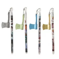 Ручка гелевая WN-3 "Пенспиннер" Аниме (черная) 0,5мм, круглый корпус с рисунком, с утяжелителями, цвета ассорти №3919 329754