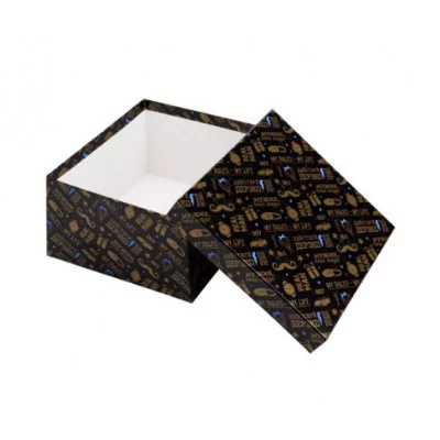 Коробка квадратная подарочная 1 шт Дерзкий мужчина 21,5 х 21,5 х 11 см РазборПП-4544