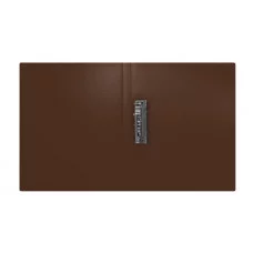 Папка с боковым зажимом СТАММ "Диагональ" А4, 17мм, 700мкм, пластик, шоколад 377870