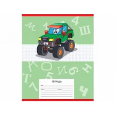 Тетрадь 12л А5ф Класс "С" клетка на скобе Обл. офсет.бумага тиснение серия -Транспорт- 067981