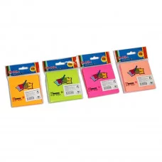 Бумага для заметок с клеевым краем Alingar 100л. 76х76мм ассорти AL3672