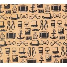 Бумага упаковочная крафтовая «Мужские атрибуты», 50×70 см 10175154