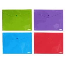 Папка с кнопкой А-4 DB-30 INTELLIGENT 33,5*23см, пластик, ассорти 328482