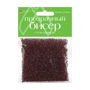 Бисер круглый прозрачный 2мм 60г, лиловый №12 2-373/12 Альт 364226