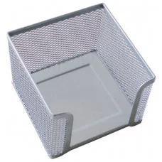 Подставка для бумажного блока BRAUBERG "Germanium", металлическая, 78х105х105мм, серебр, 231945