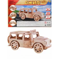 Сборная модель из дерева. 2 BIG ДЖИП (Арт. СМ-1012-А4)