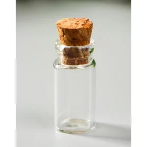 Баночка для хранения с пробкой, стекло, для творчества и декора, 2 мл, 2,5×1×1 см 3565092