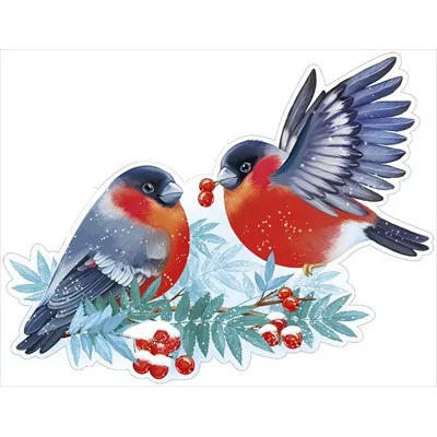 Плакат "Снегири на ветках рябины" 93.035.00