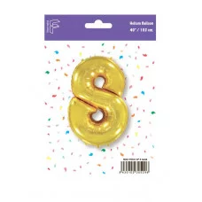 Шар (40\'\'/102 см) Цифра, 8, Золото, 1 шт. в уп. B901768O