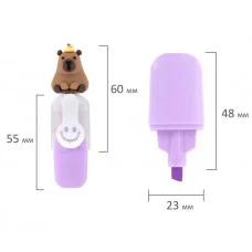 Набор текстовыделителей с топперами 6 ЦВЕТОВ ПАСТЕЛЬ, "КАПИБАРЫ", линия 1-4 мм, FUNSTER (ФАНСТЕР), 152651