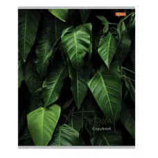 Тетрадь КЛЕТКА 48л. ТРОПИЧЕСКИЕ ЛИСТЬЯ (48-8411) (обл. - офсет, второй блок) 48-8411