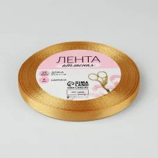 Лента атласная №157 6мм*25±1ярд охра АУ 6477429