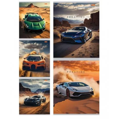 Тетрадь КЛЕТКА 48л. АВТО И ПУСТЫНЯ (48-3908) (обл. - цвет. мелов. второй блок) 48-3908