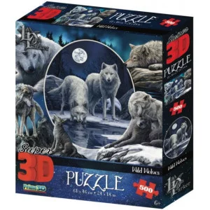Пазл Super 3D "Коллаж "Волки",500 дет.