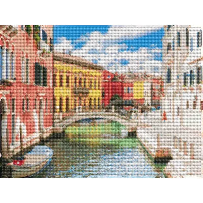 Алмаз мозаика (клас.) 30х40 см, с подр., с полн. заполн. (30 цв.) Каналы Венеции (Арт. НД-0353)