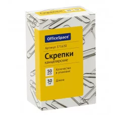 Скрепки 50мм, OfficeSpace, 50шт., карт. упаковка 371630
