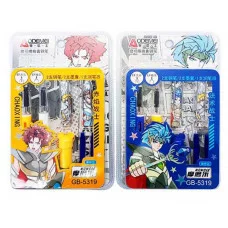 Ручка перьевая DD-297 "Пиши стирай" 2 штуки + 2 сменных картриджа, (син) 0,5мм, цвета ассорти, в блистере GB-5319 329721