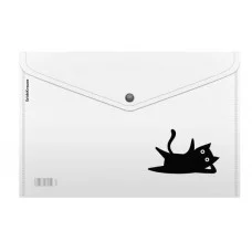 Папка-конверт на кнопке пластиковая ErichKrause Clear Cat, A4  63500