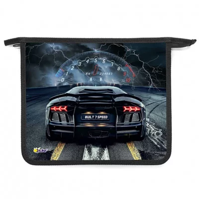 ПТ- 735 Energy auto -папка д/тетр. А5 на молнии, дизайн с двух сторон