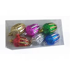 Набор новогодних игрушек"Желуди" на елку 6шт. 6см Арт.2493 2493