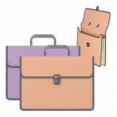 Портфель пластиковый ErichKrause Matt Pastel Bloom, с текстильной вставкой, A4, ассорти 61220