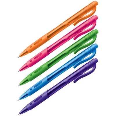 Ручка шариковая автоматическая OfficeSpace "Знак!" синяя, 0,7мм, на масляной основе, штрихкод Спейс 268357