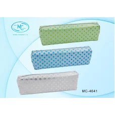 Пенал-тубус МС-4641:"ГОРОХ";из синтетического материала,с блёстк,на молнии,цветной с рисунком /ассор