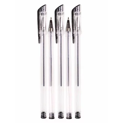 TM "Legend"Ручка гелевая ЧЕРНАЯ (РГ-0653) d=0,7, с прозрачным корпусом, в пэт,  РГ-0653