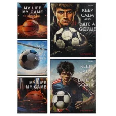 Тетрадь КЛЕТКА 48л. КРАСИВЫЙ СПОРТ (48-5136) (цветная мелов. обл. лён) 48-5136