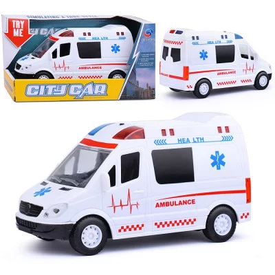 Машина "Скорая помощь" на батарейках, в коробке QS3004-4