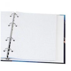 Тетрадь КЛЕТКА 80л. СИНИЙ МРАМОР (Т80-4896), на кольцах, глянцевая ламинац, лен Т80-4896