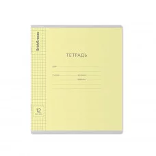 Тетрадь школьная ученическая ErichKrause® Классика Visio желтая, 12 листов, клетка 40001