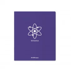 Тетрадь общая ученическая с пластиковой обложкой на скобе ErichKrause As easy as ABC, ФИЗИКА, 48 листов, клетка 59460