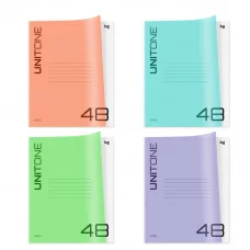 Тетрадь 48л., линия BG "UniTone. Mix", пластиковая обложка 379004