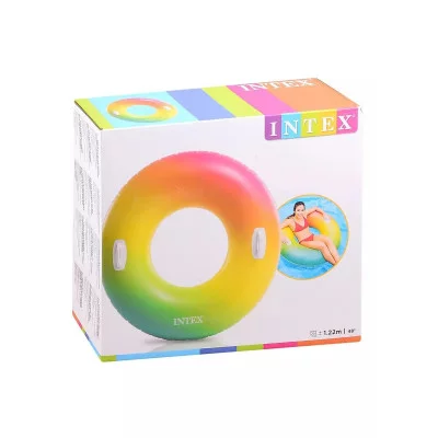 Круг "Водоворот цветов" с ручками, от 9 лет, 58202EU INTEX 58202EU