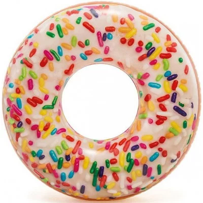 Круг надувной Пончик коричневый 99х25см, от 9 лет, в коробке 56263NP